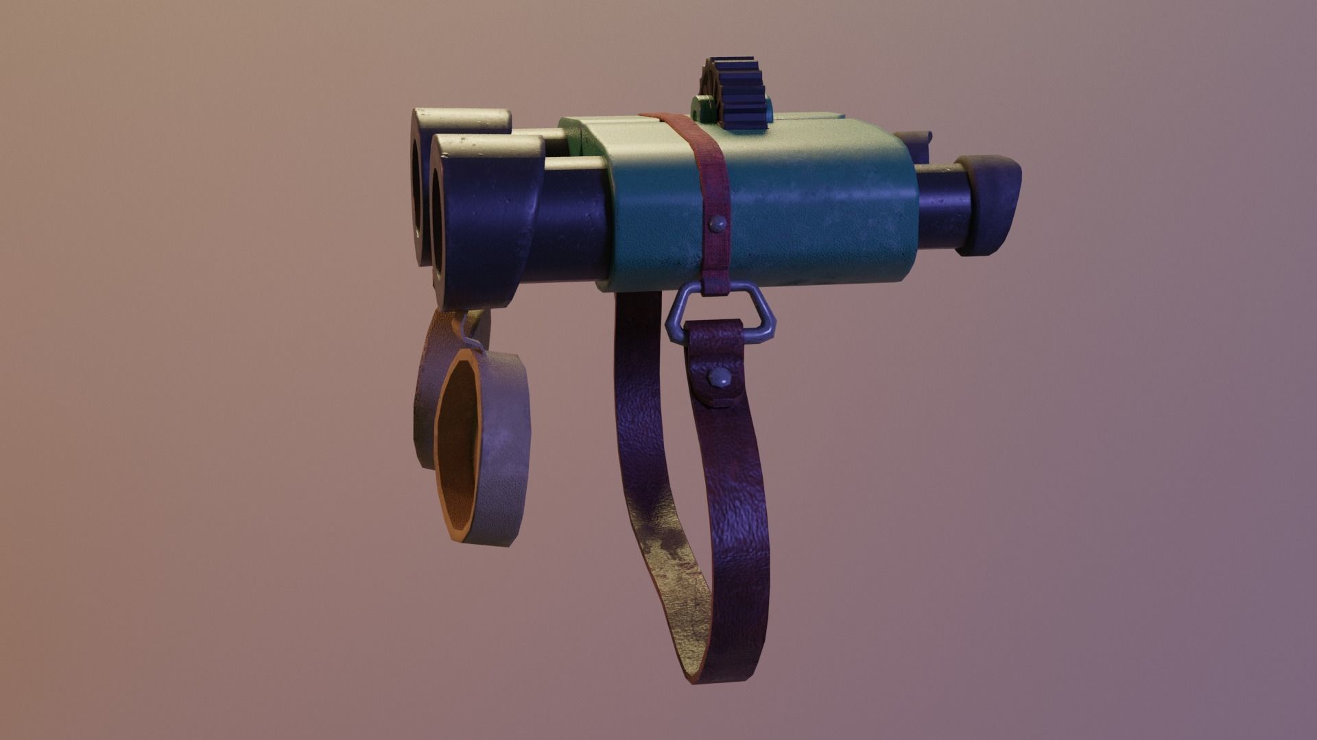 Binocular binoculars Low-poly 3D model_2