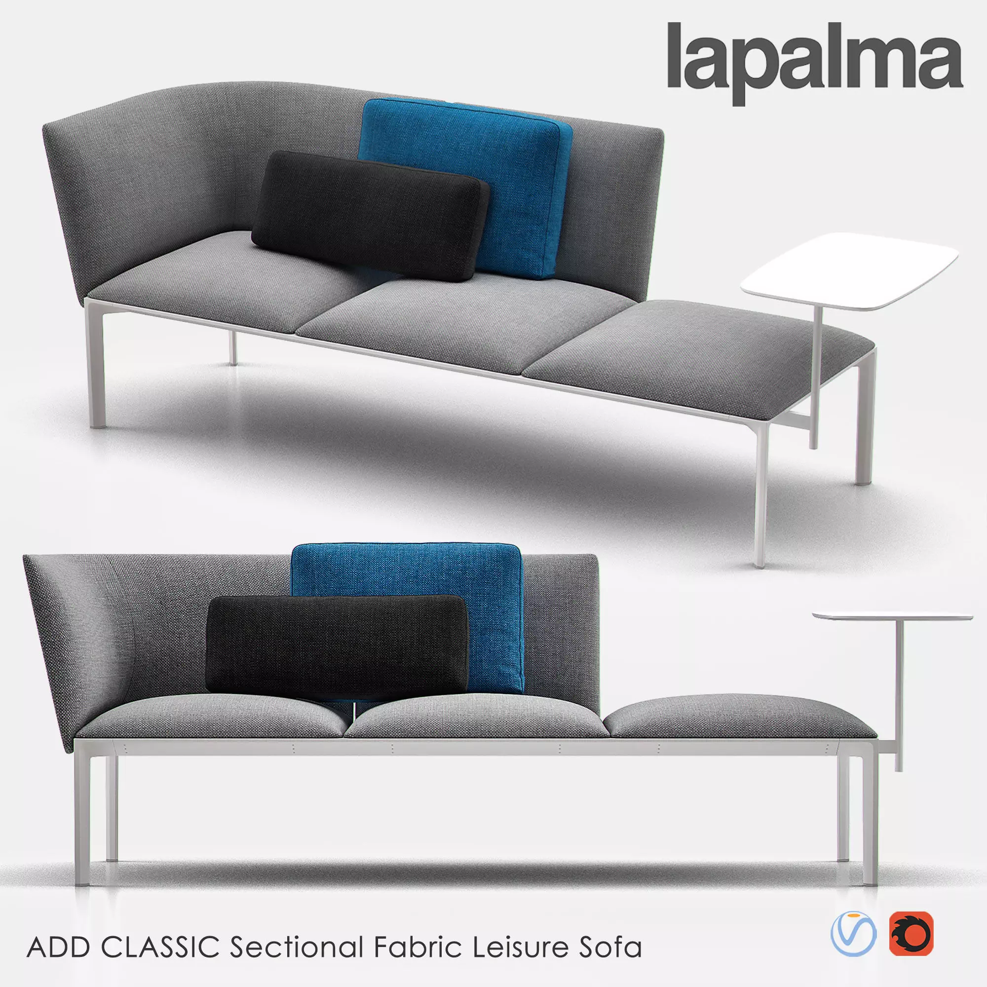 ADD CLASSIC Sectional Sofa 3D model_0