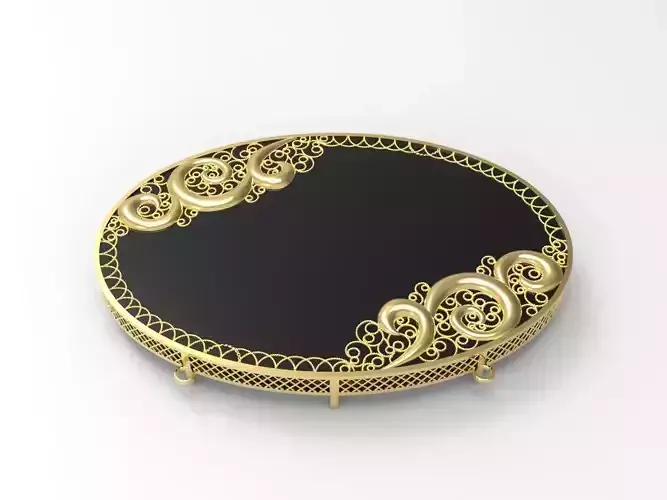 woman big onix stone arap necklace 22k C00005