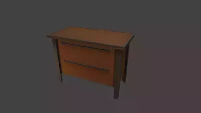 Commode bedside table with two drawers