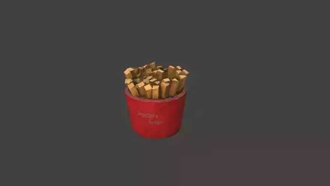Fries sticks in container