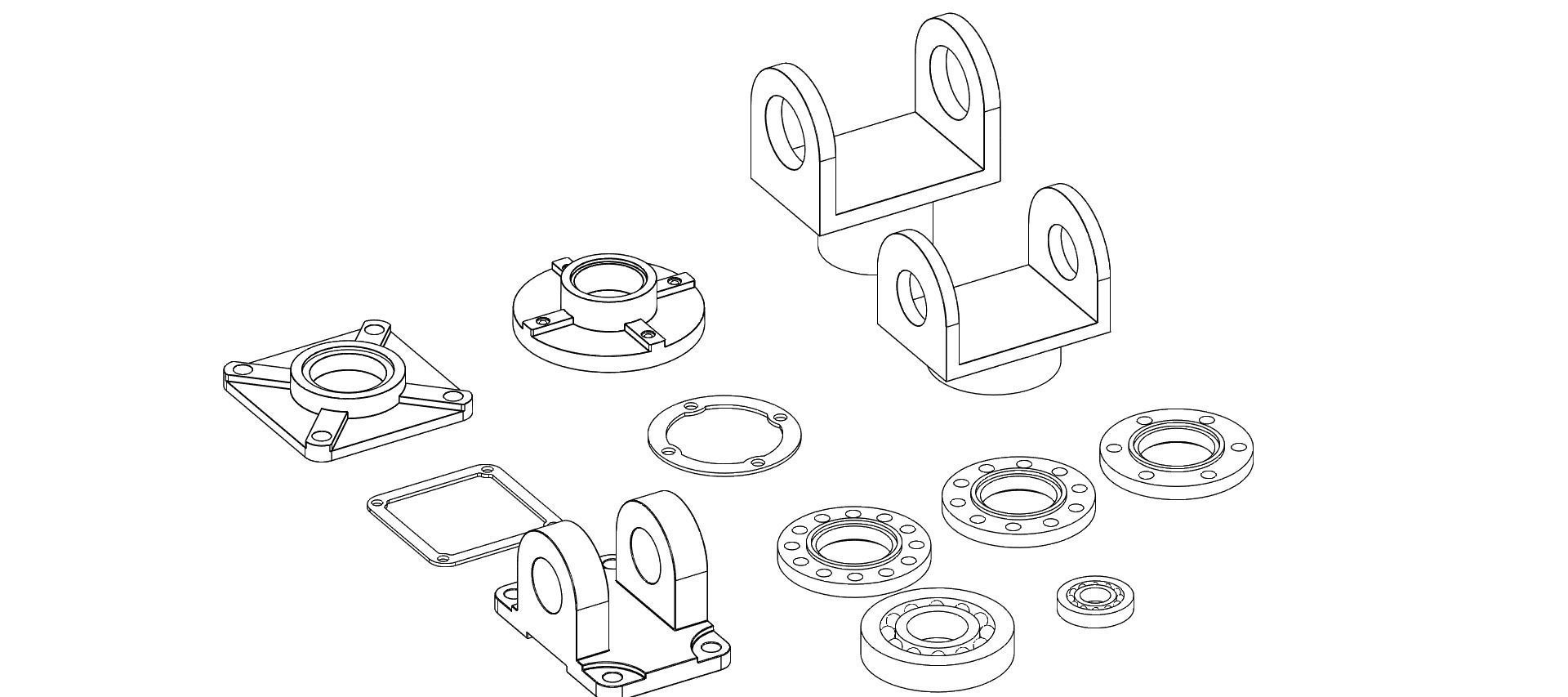 Mechanical Kitbash  Low-poly 3D model_14