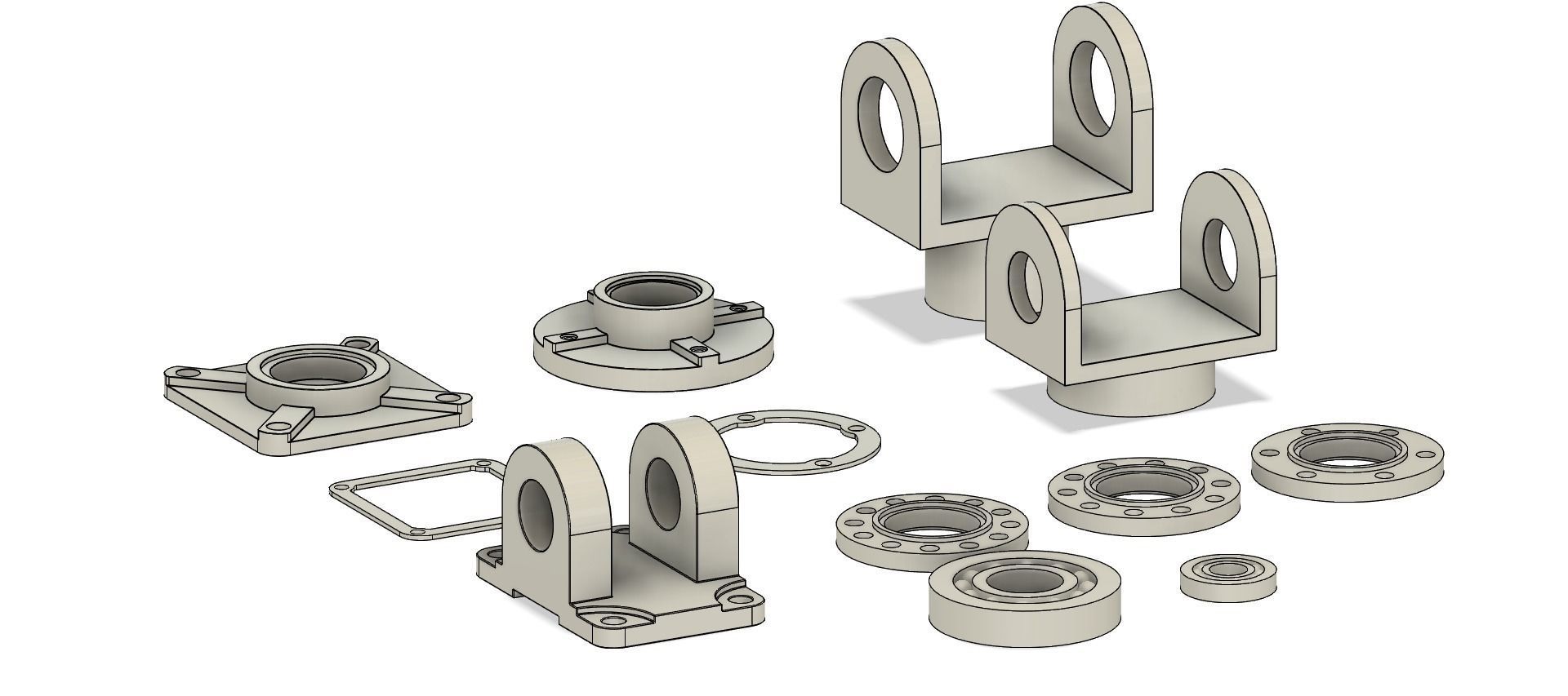 Mechanical Kitbash  Low-poly 3D model_9
