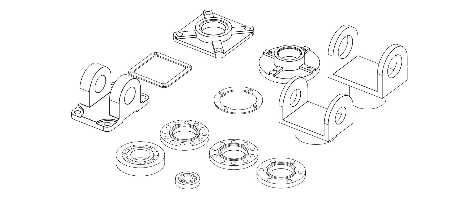 Mechanical Kitbash  Low-poly 3D model_13