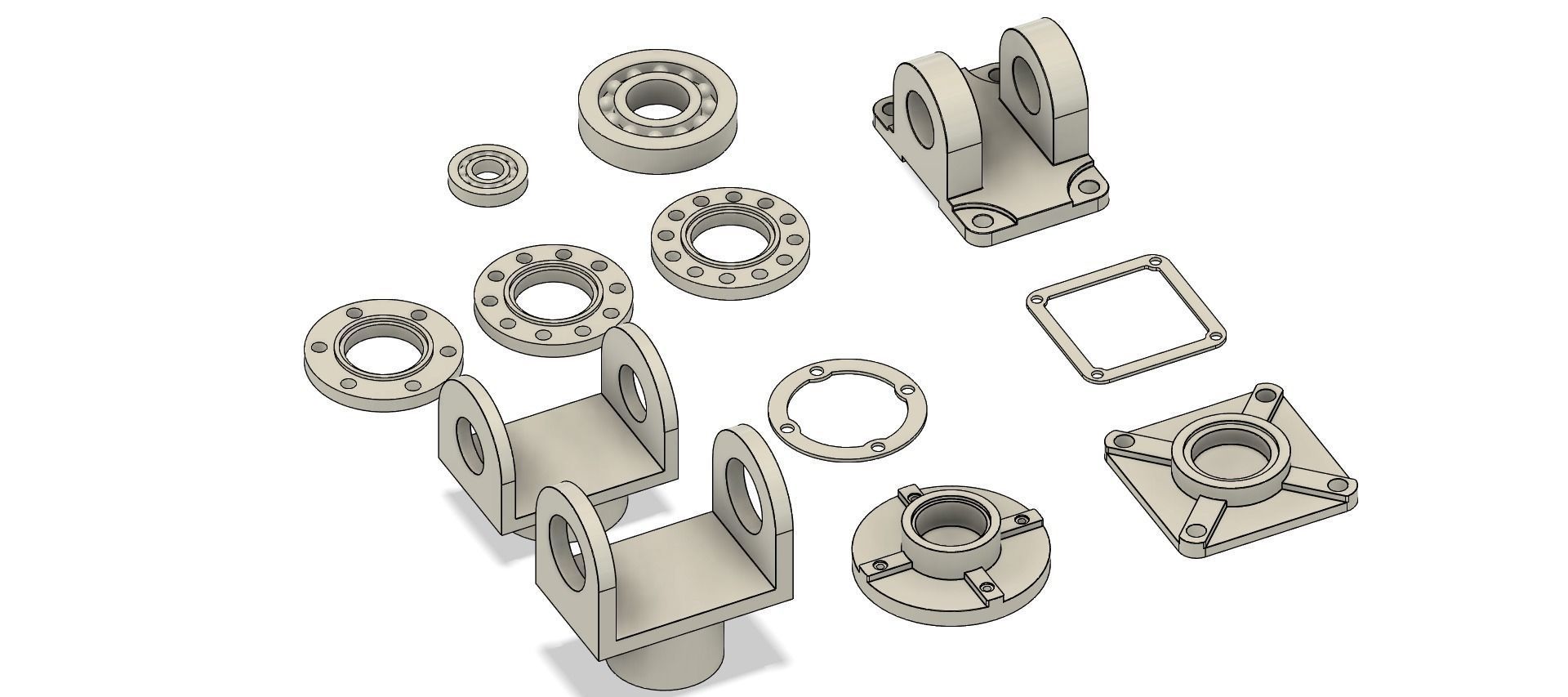Mechanical Kitbash  Low-poly 3D model_11
