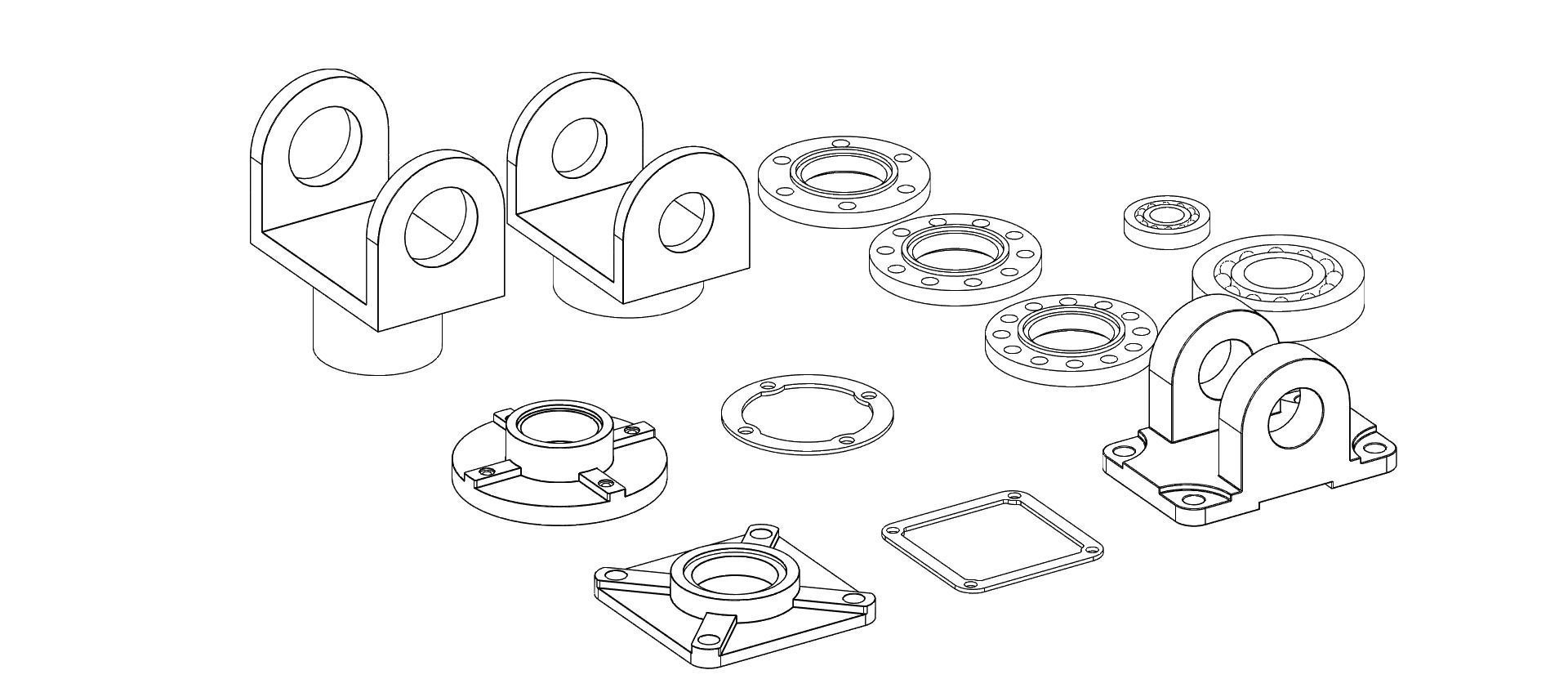Mechanical Kitbash  Low-poly 3D model_15