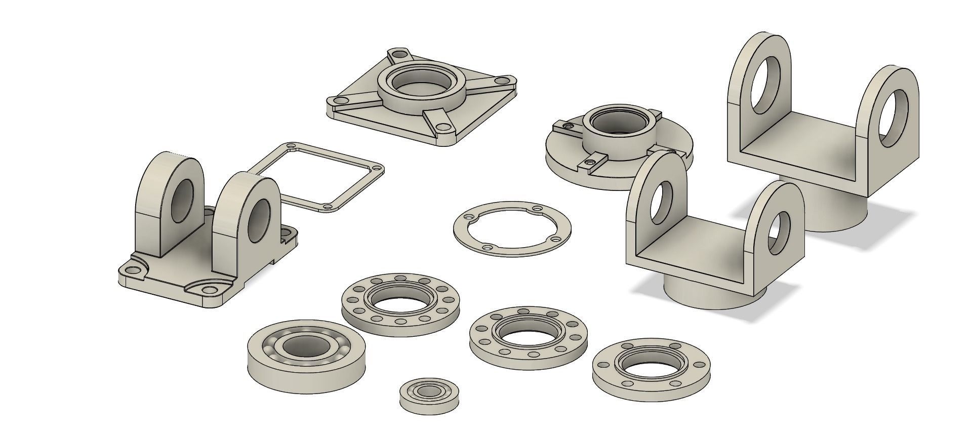 Mechanical Kitbash  Low-poly 3D model_8