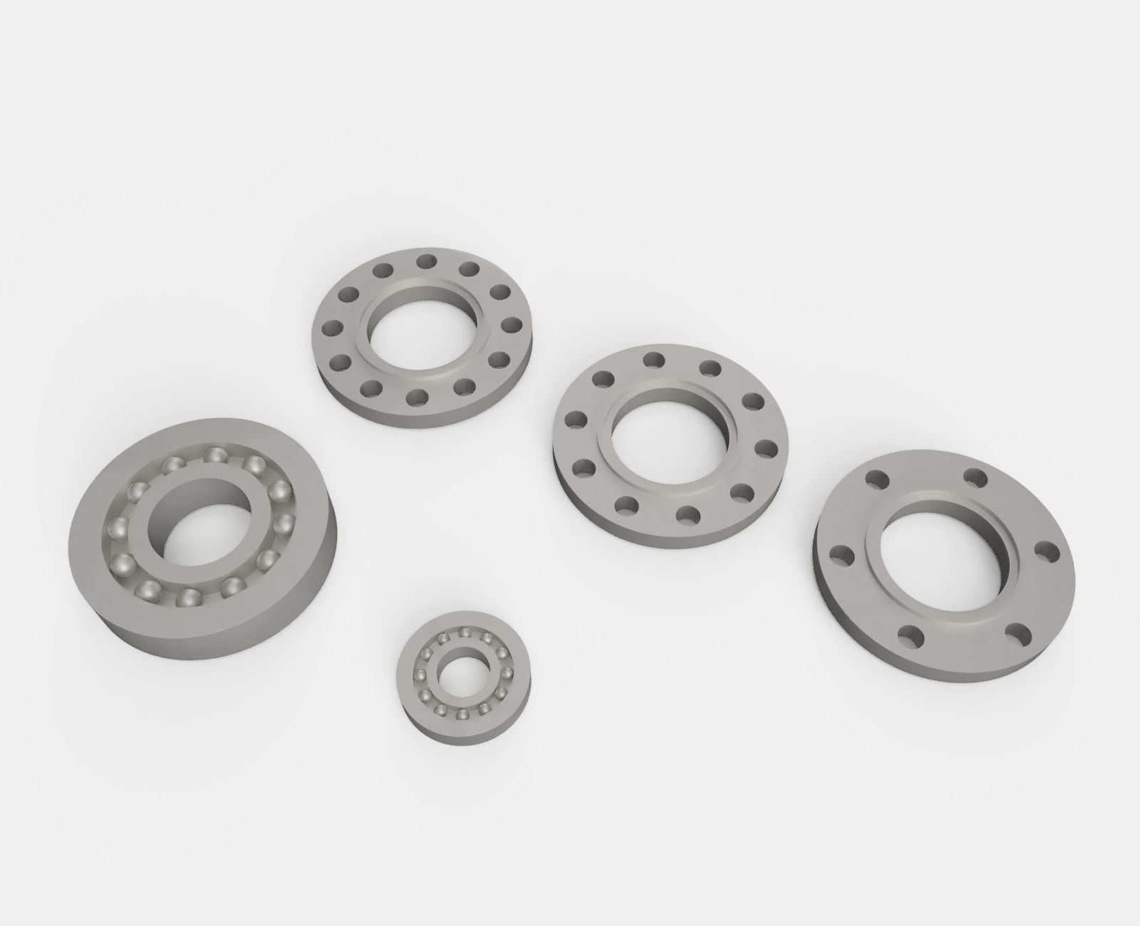 Mechanical Kitbash  Low-poly 3D model_6