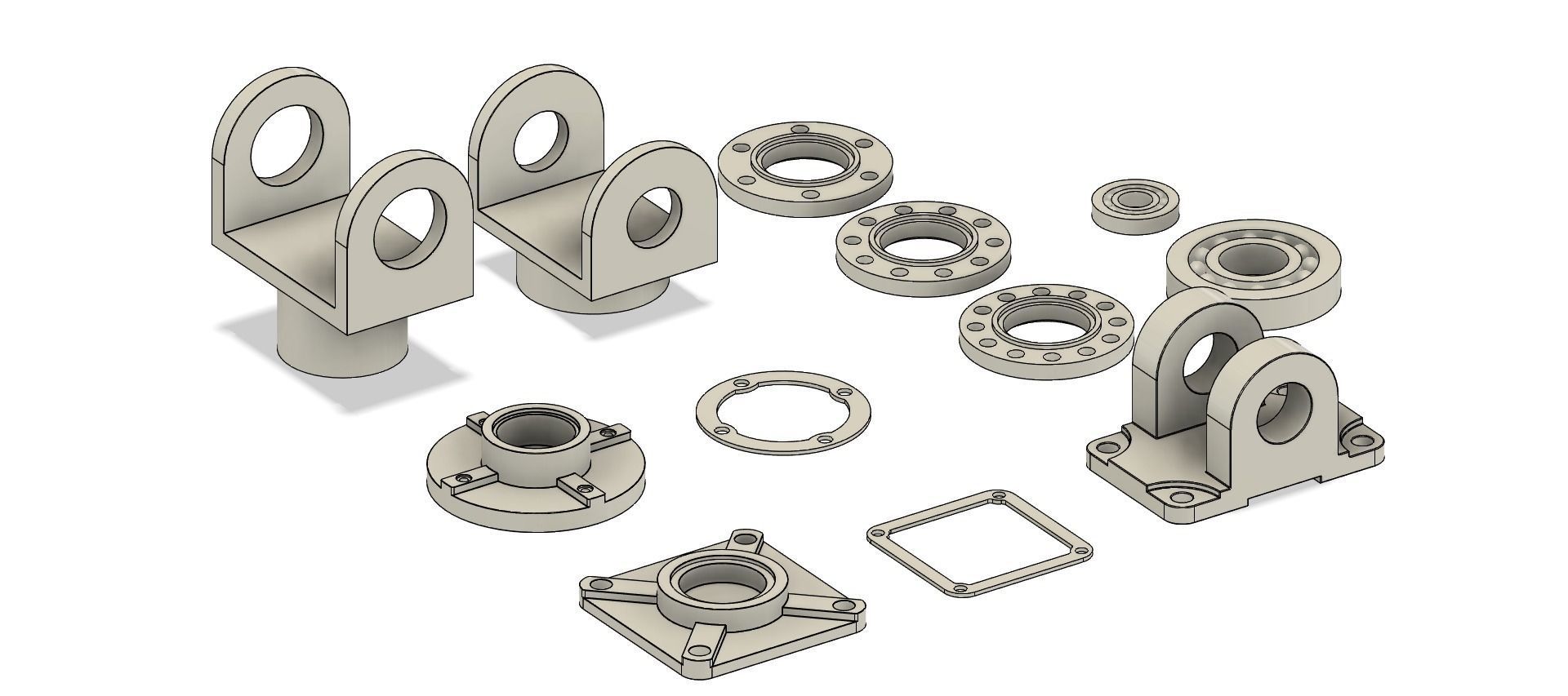 Mechanical Kitbash  Low-poly 3D model_10