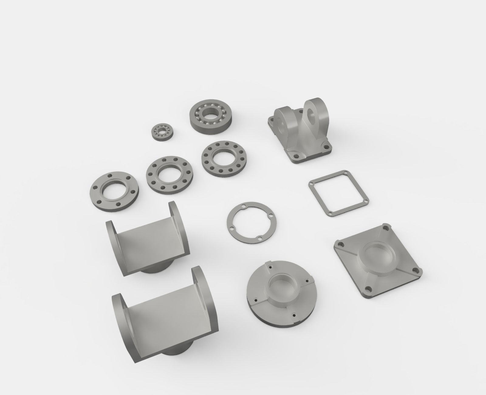 Mechanical Kitbash  Low-poly 3D model_4