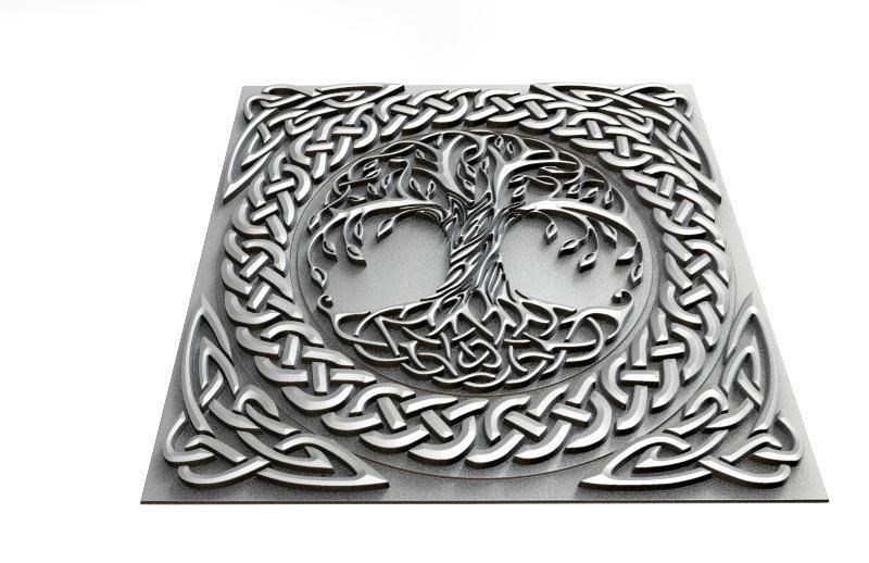 celtic tree of life CNC 3 3D print model_2