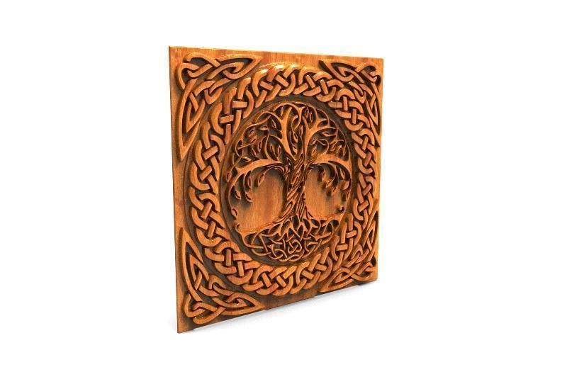 celtic tree of life CNC 3 3D print model_7