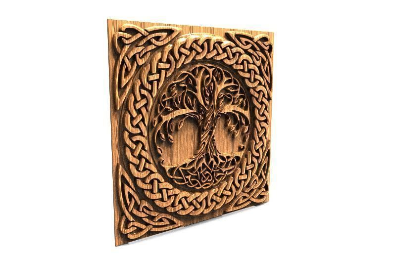 celtic tree of life CNC 3 3D print model_5