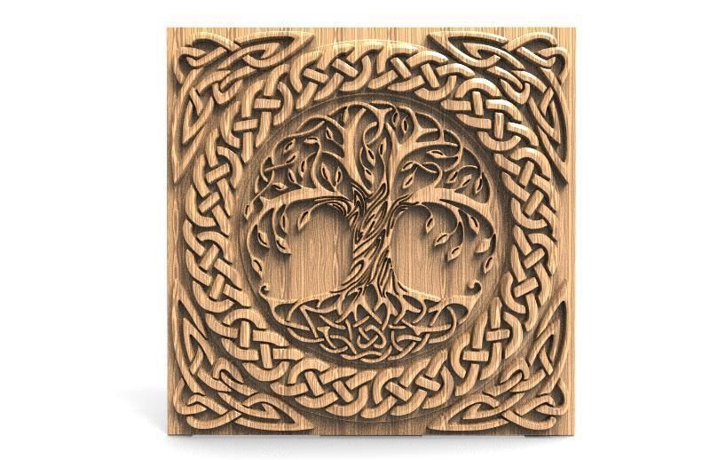 celtic tree of life CNC 3 3D print model_4