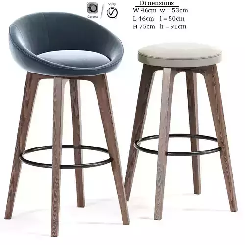 Bloom-Wa Bar Stool Set