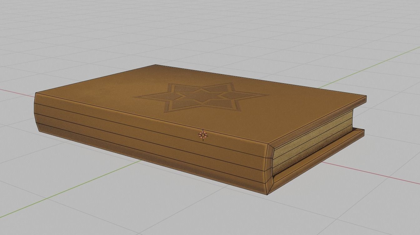Stylized Book Low-poly 3D model_4