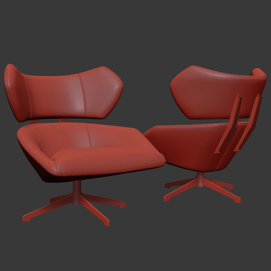 Camila Lounge Armchair 3D model_2