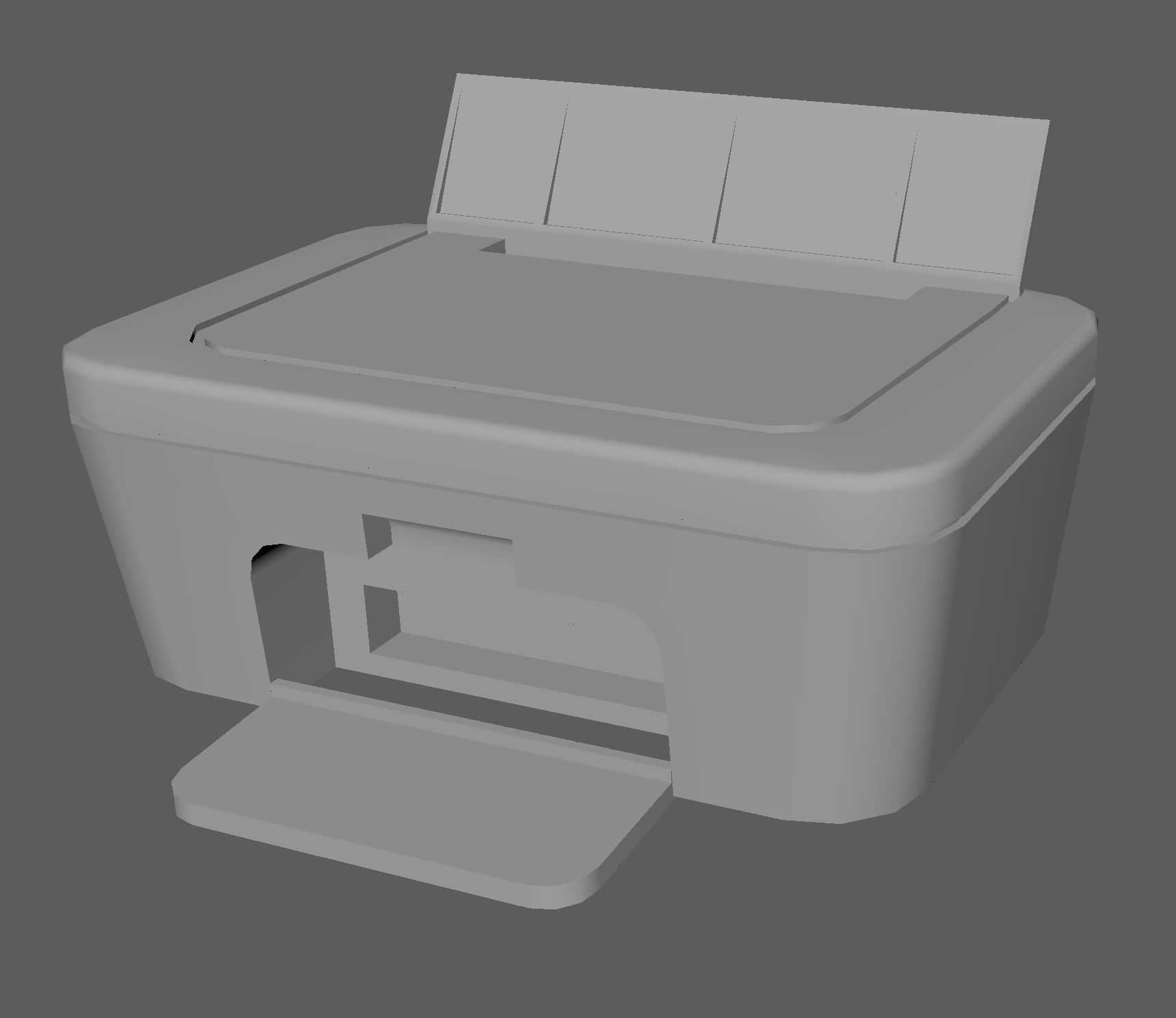 Xerox machine Low-poly 3D model_4