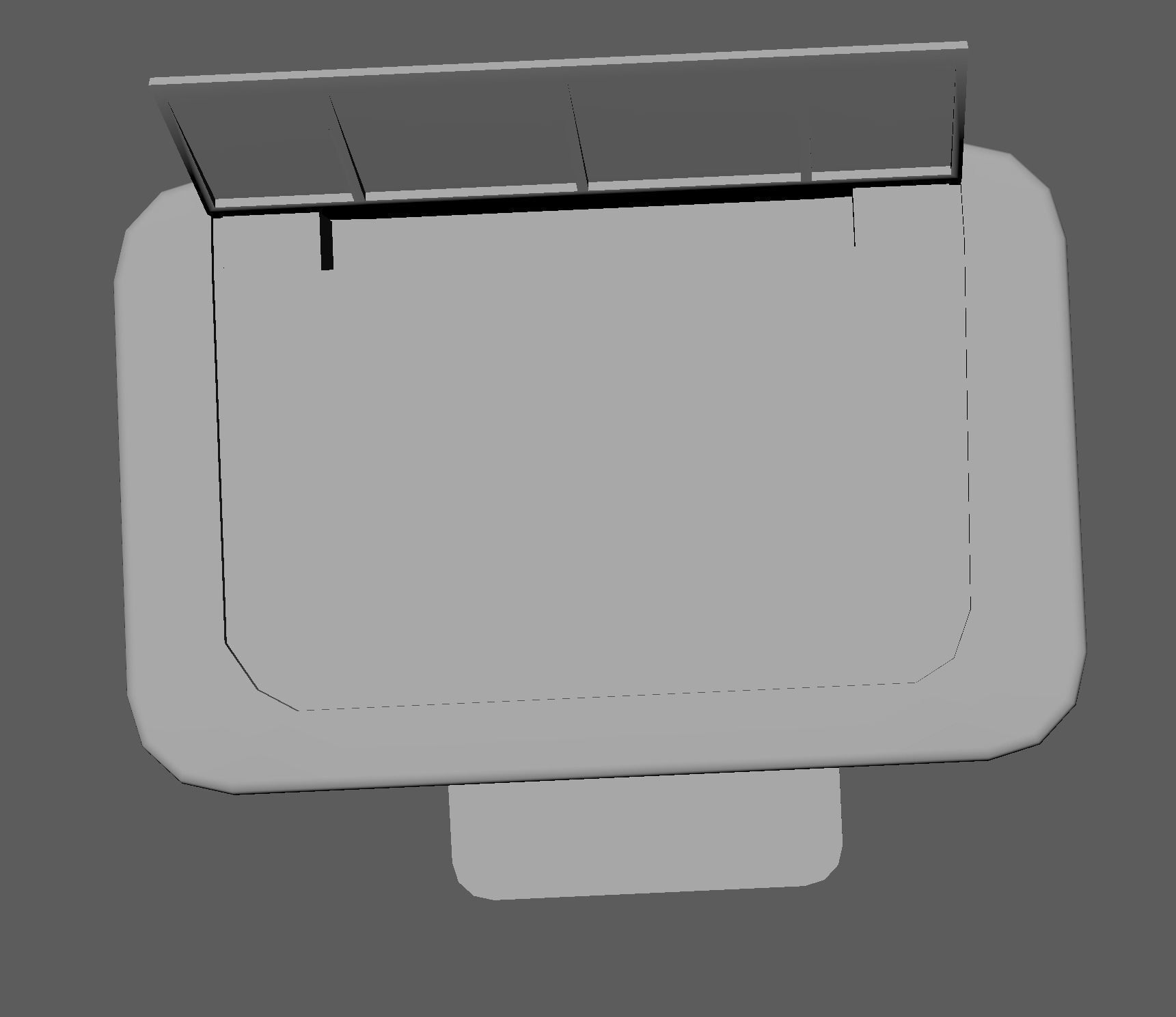 Xerox machine Low-poly 3D model_6