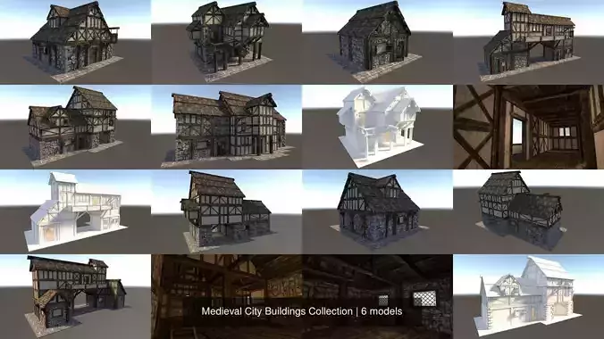 Medieval City Buildings Collection 