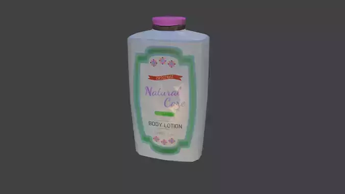Body lotion bottle Low-poly 3D model