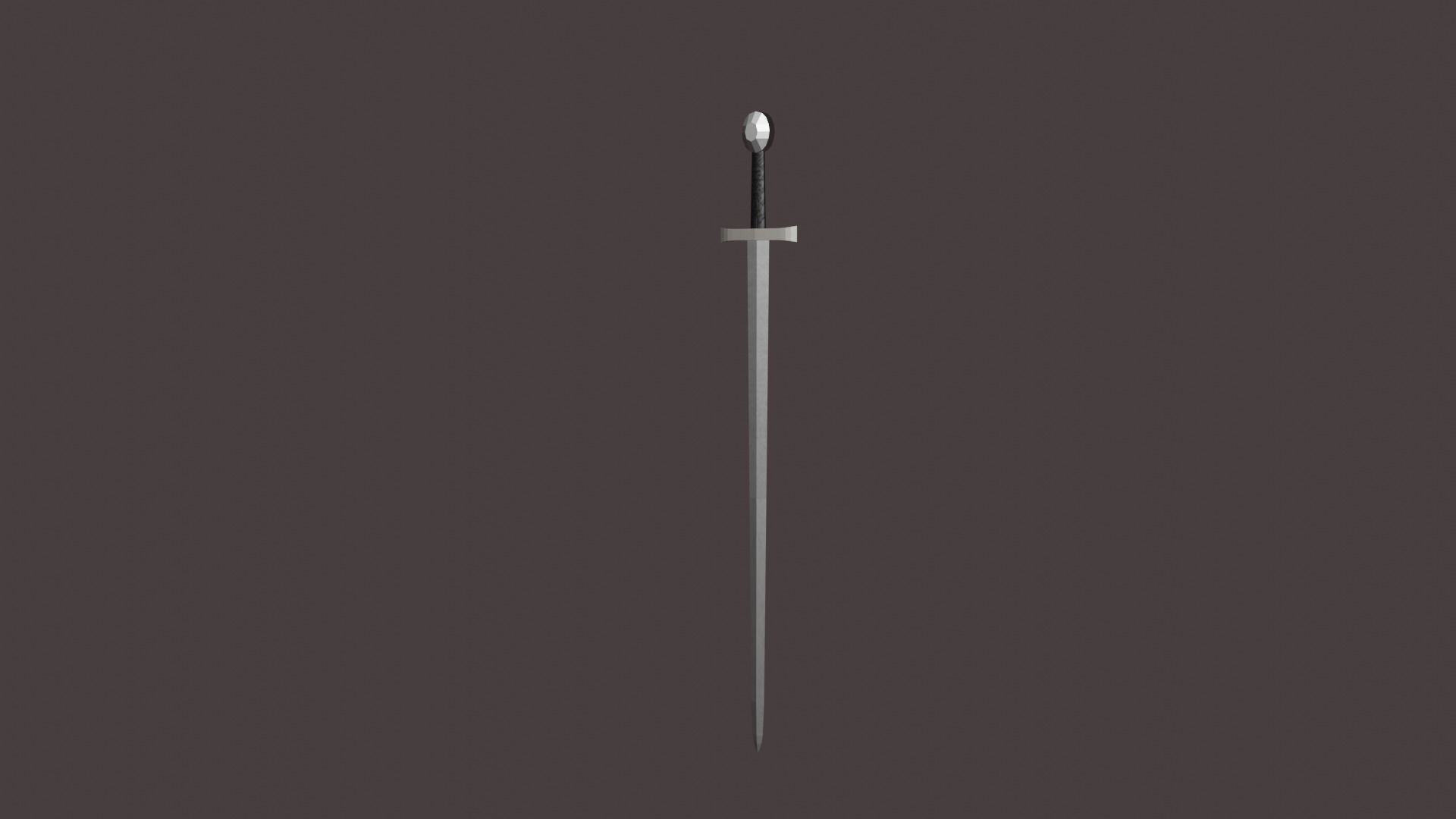 bastard sword 3D model_1