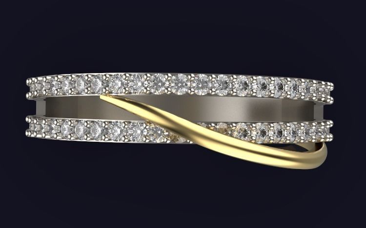 engagement ring 3D print model_4