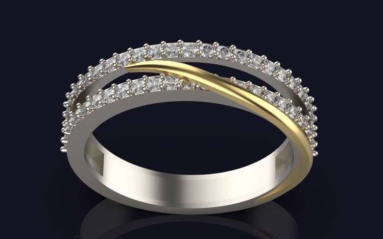 engagement ring 3D print model_1
