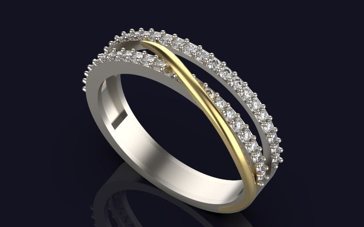 engagement ring 3D print model_2