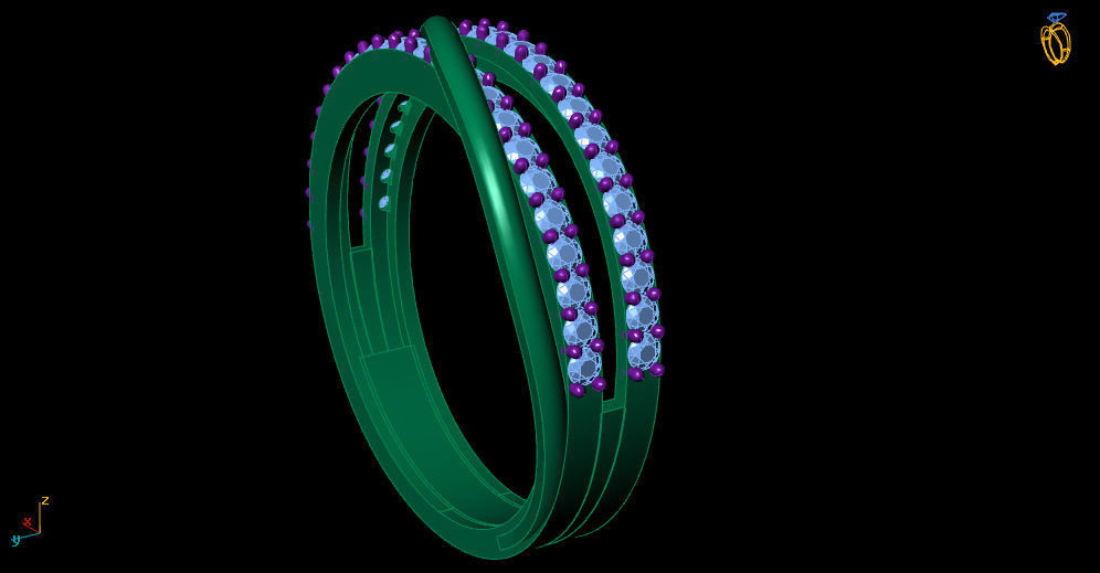 engagement ring 3D print model_7