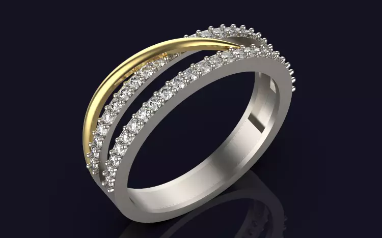 engagement ring 3D print model_0