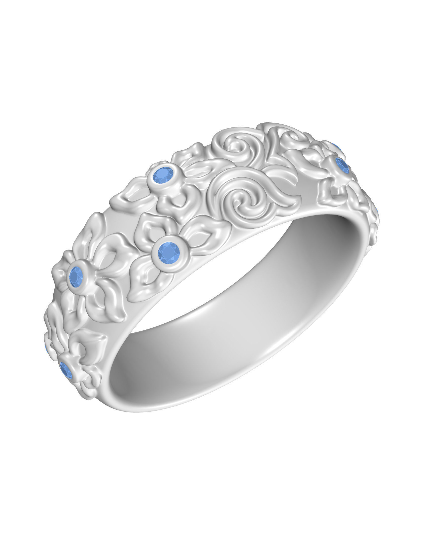 Wedding Bands 3D print model_4