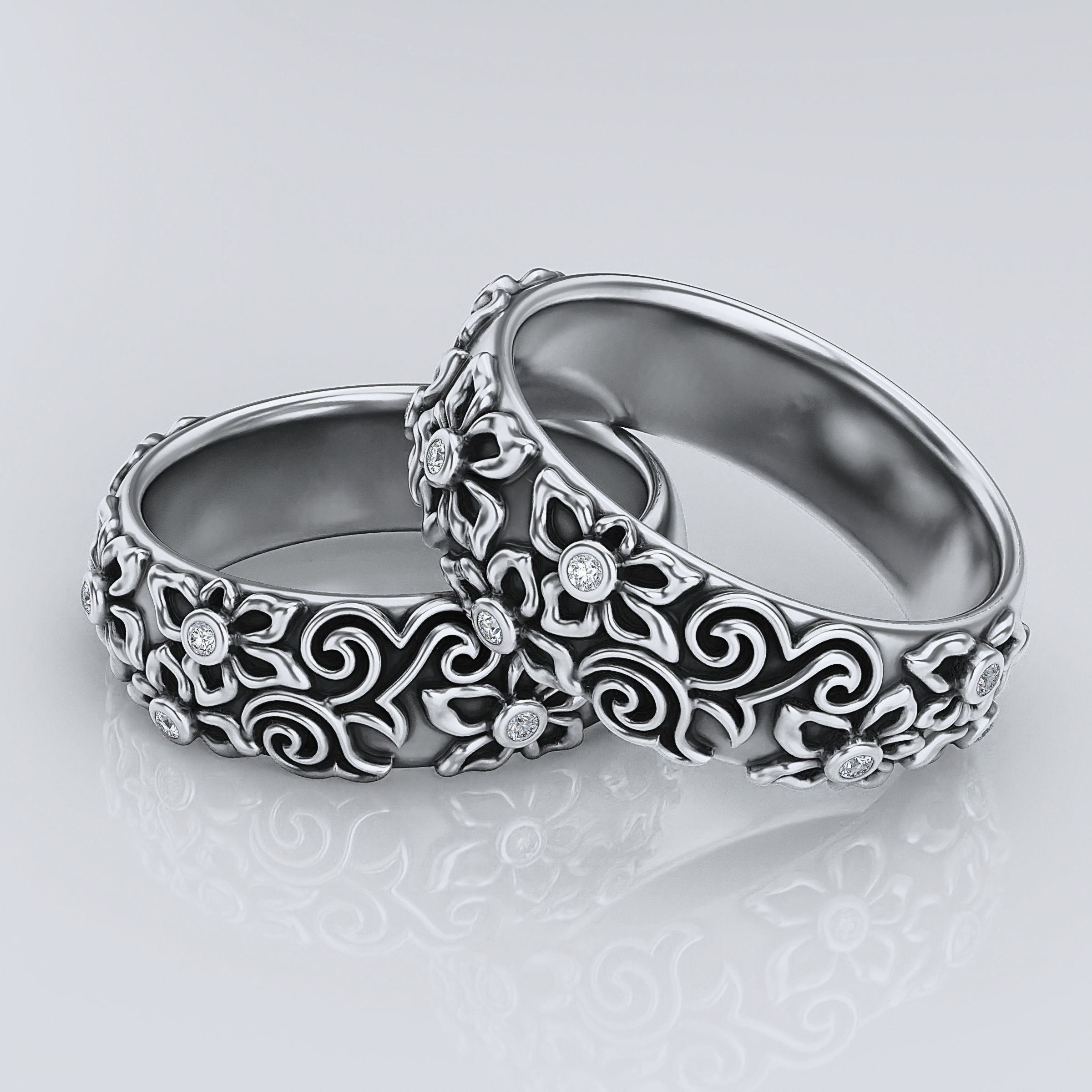 Wedding Bands 3D print model_18