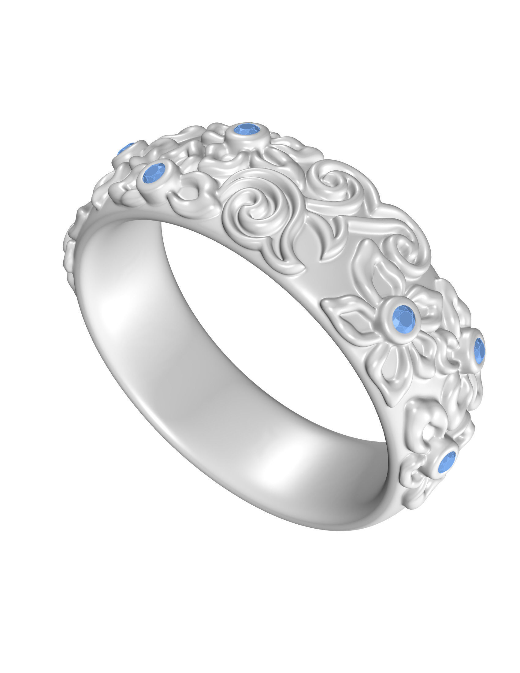 Wedding Bands 3D print model_3