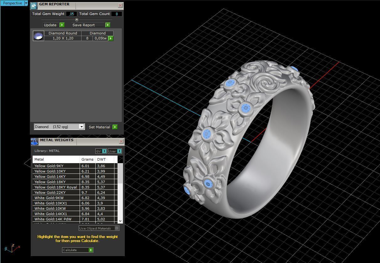Wedding Bands 3D print model_9