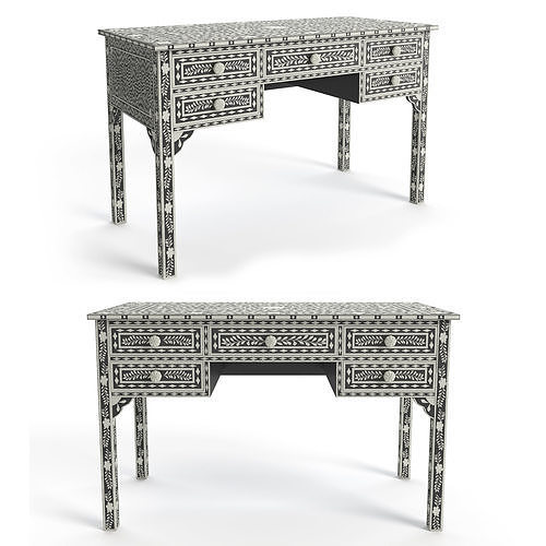 Black Bone Console Table 3D model