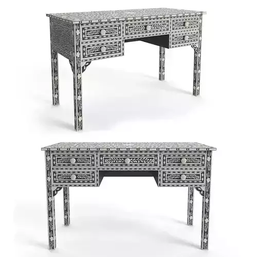 Black Bone Console Table