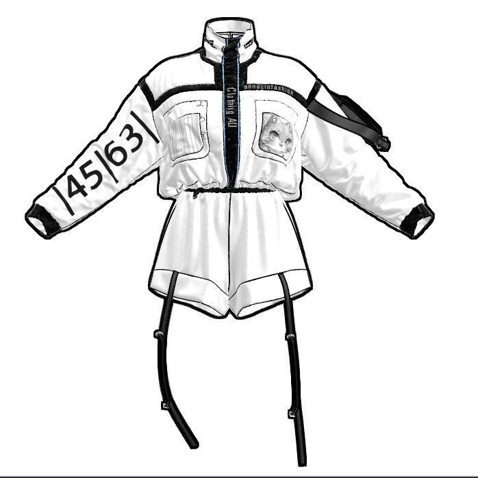 Cyberpunk party set 2 3D model_5