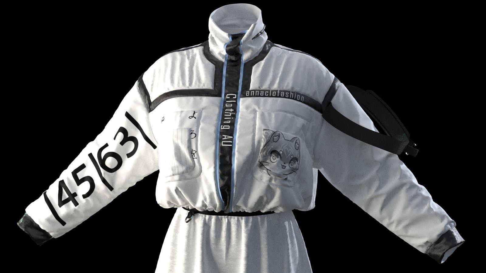 Cyberpunk party set 2 3D model_4