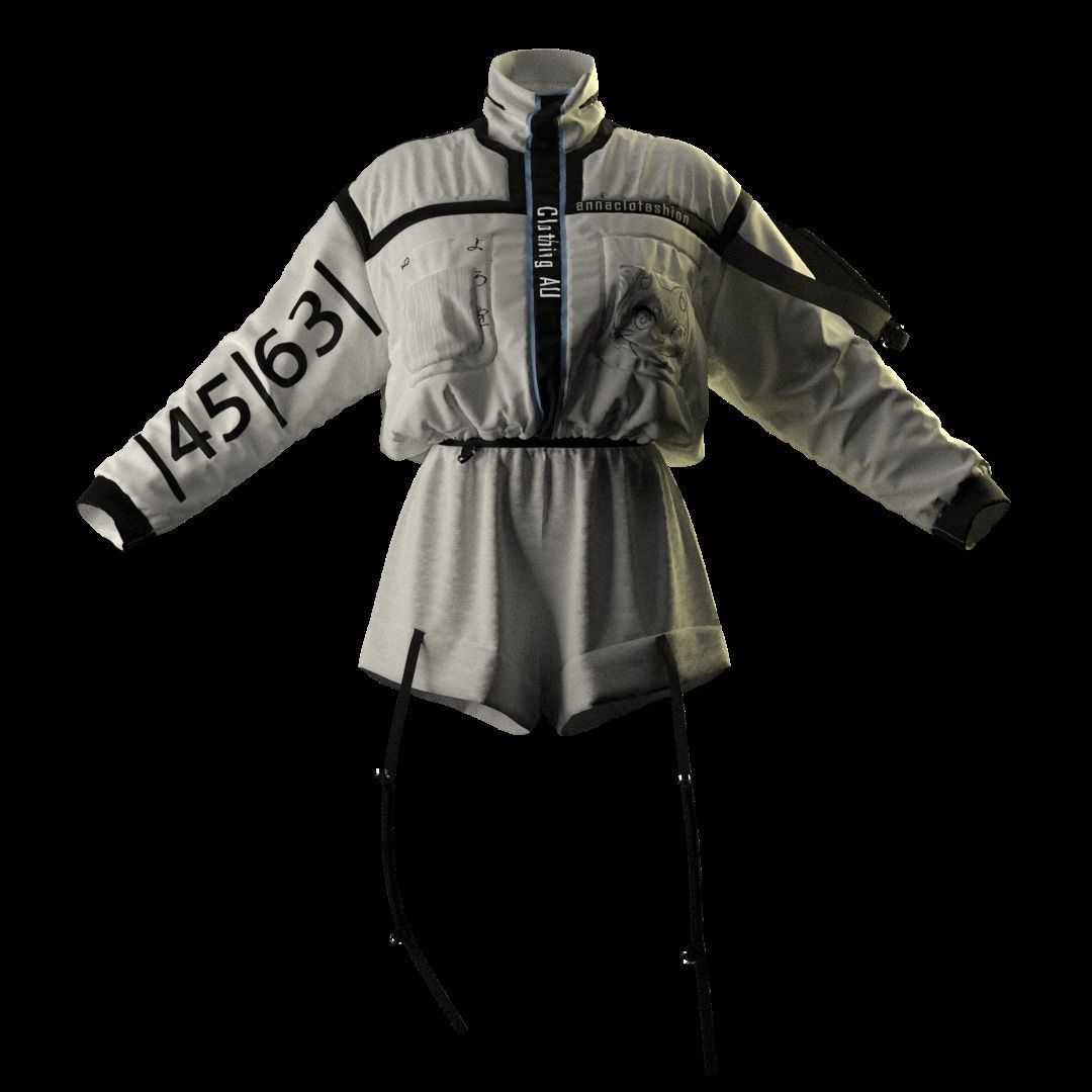 Cyberpunk party set 2 3D model_1