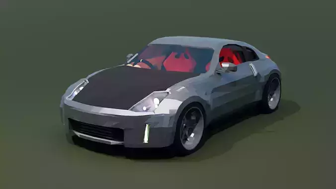 Nissan 350Z Fairlady Low Poly