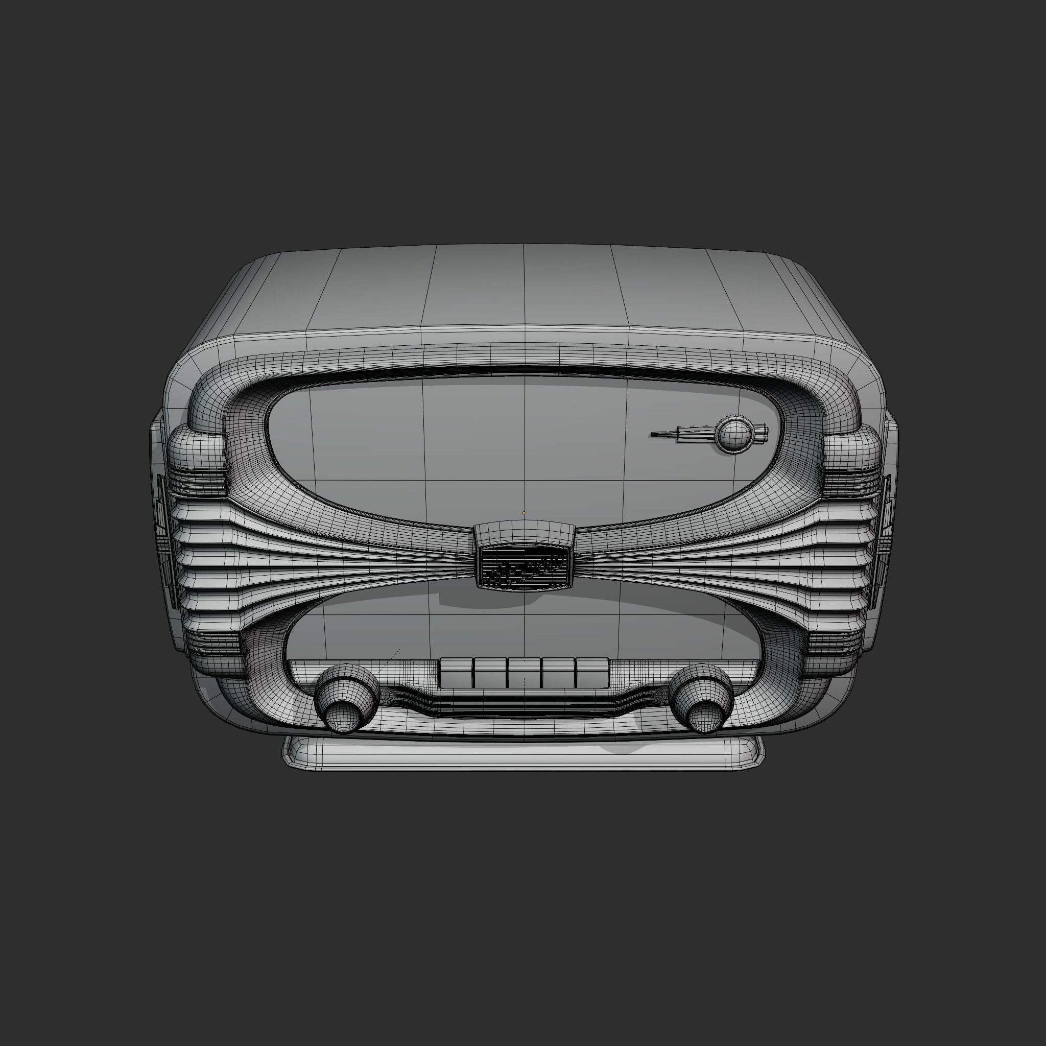 Retro radio Oceanic Surcouf 3D model Low-poly 3D model_8