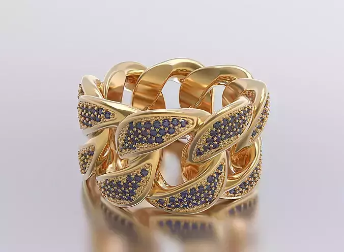 Diamond Cuban Chain Ring