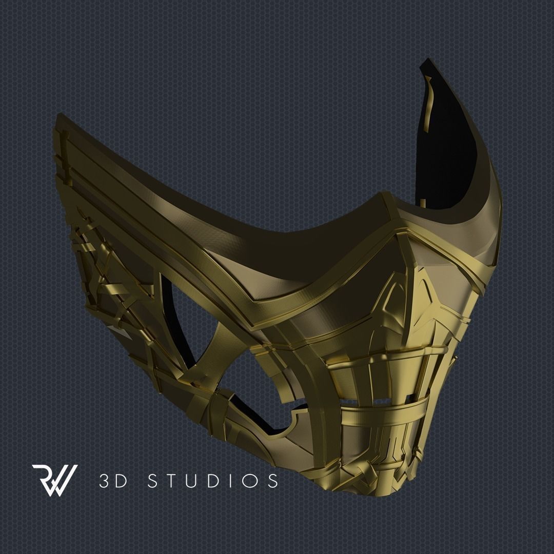 Scorpion New Mask - Mortal Kombat Movie 2021 - STL File 3D print model_2