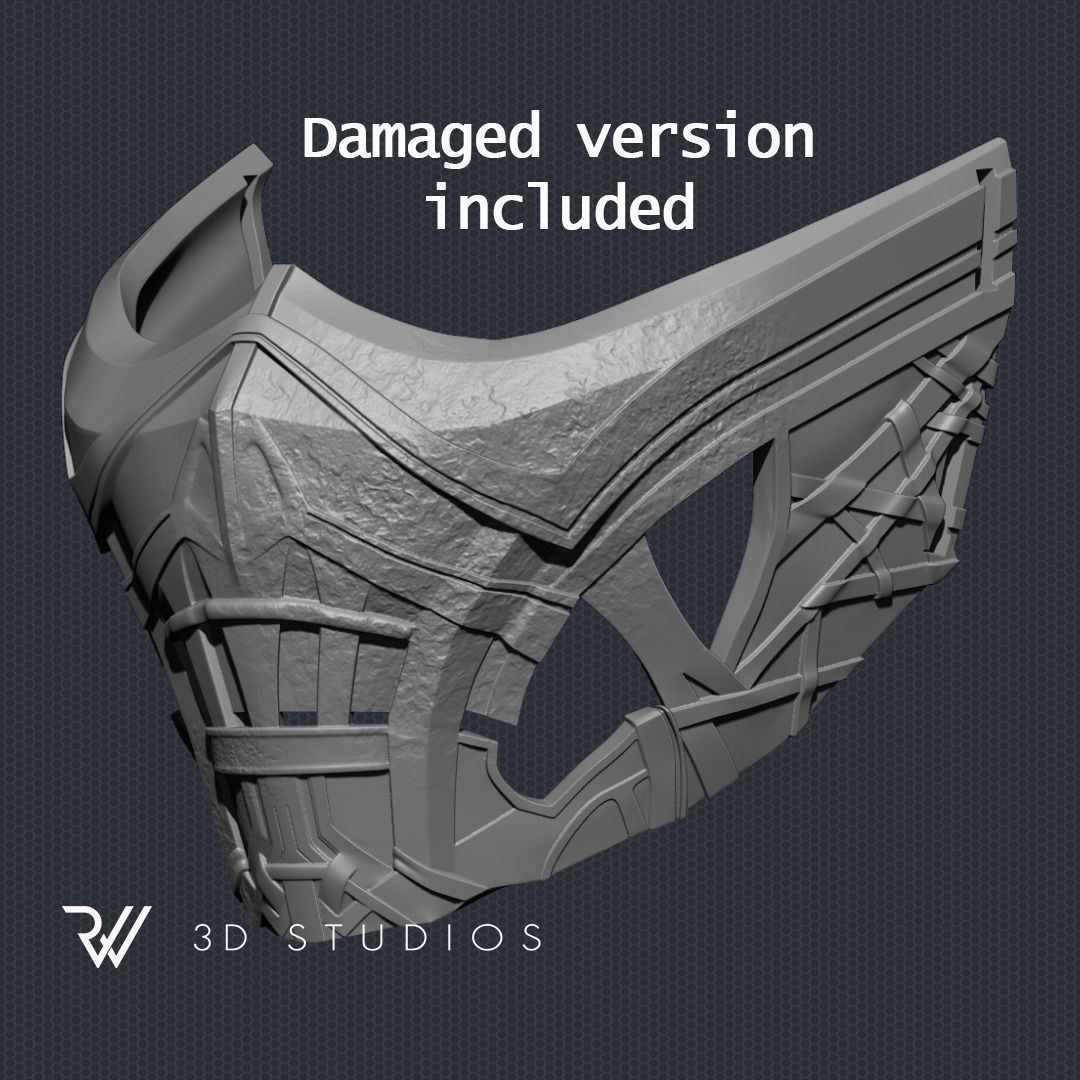 Scorpion New Mask - Mortal Kombat Movie 2021 - STL File 3D print model_8