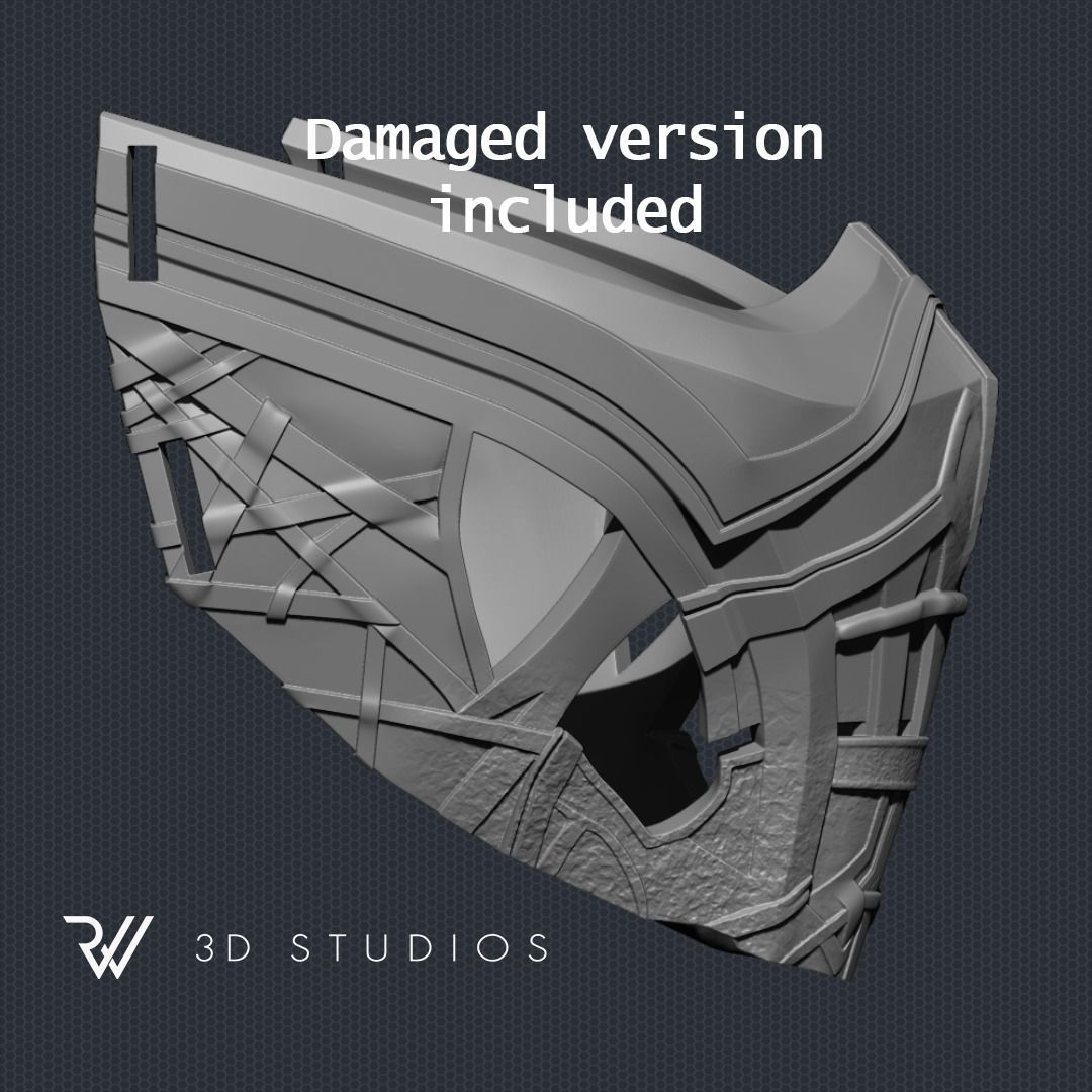 Scorpion New Mask - Mortal Kombat Movie 2021 - STL File 3D print model_7