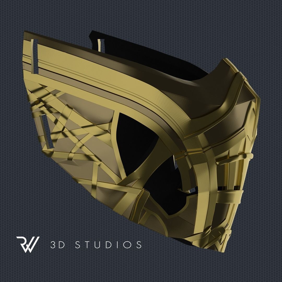 Scorpion New Mask - Mortal Kombat Movie 2021 - STL File 3D print model_1