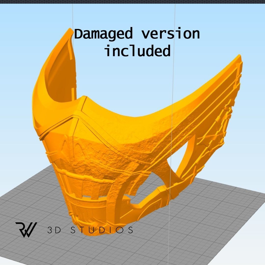 Scorpion New Mask - Mortal Kombat Movie 2021 - STL File 3D print model_9