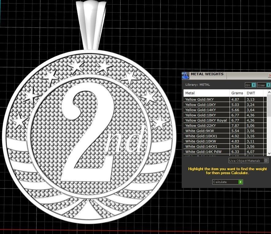 medallion 1st  2nd  3rd 3D print model_18