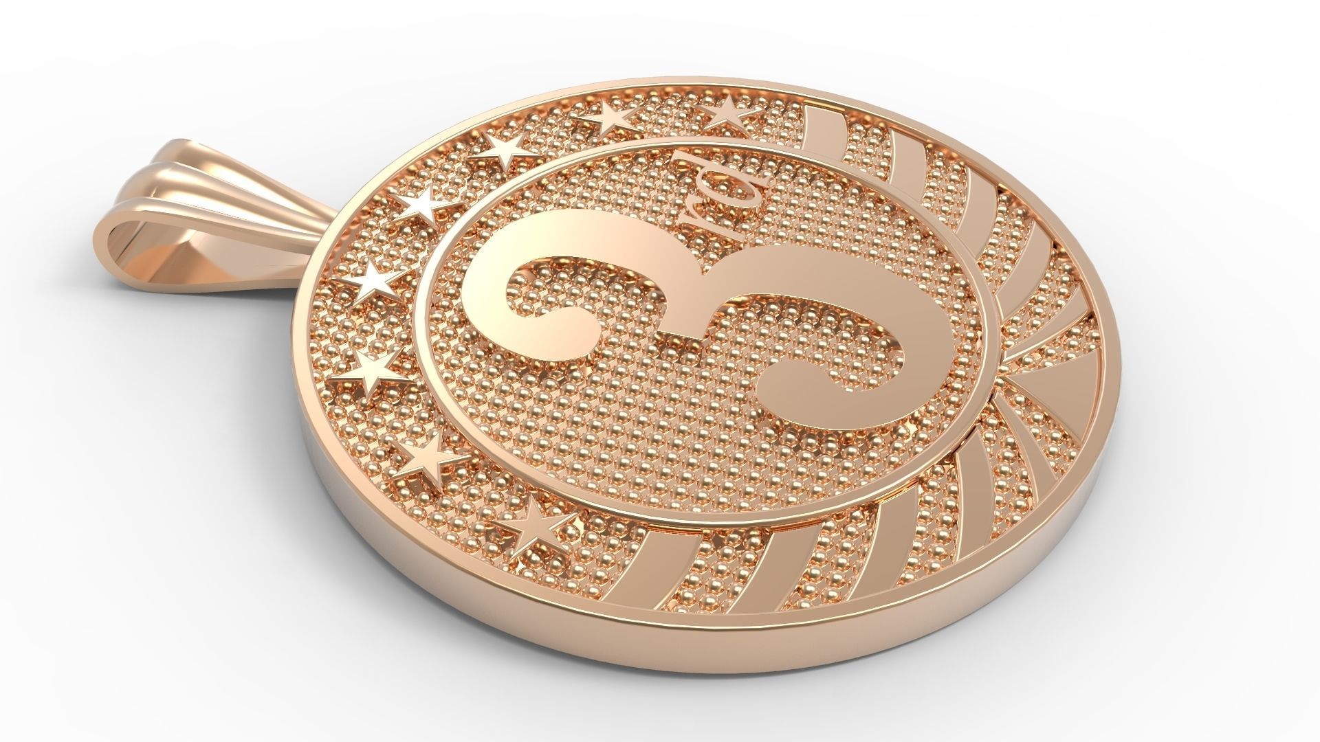 medallion 1st  2nd  3rd 3D print model_4